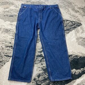 Vintage Carhartt Flame Resistant Carpenter Jeans 46x30 Denim Original Fit